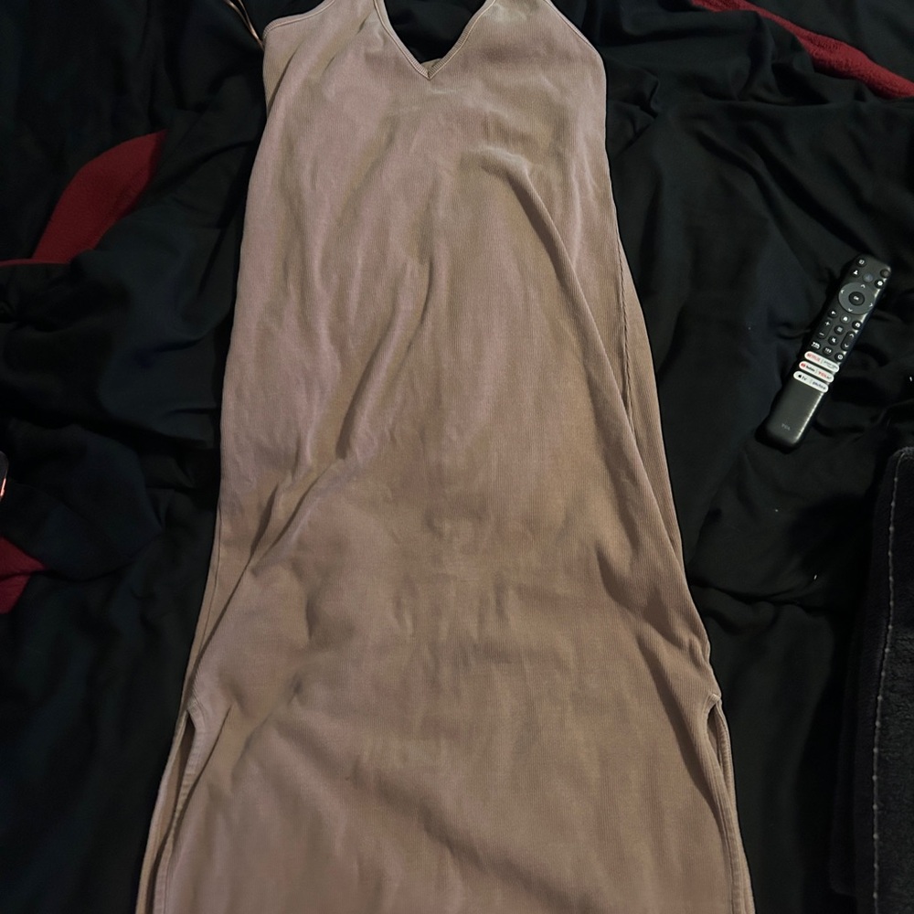 ChicHalter Tan Maxi Dress